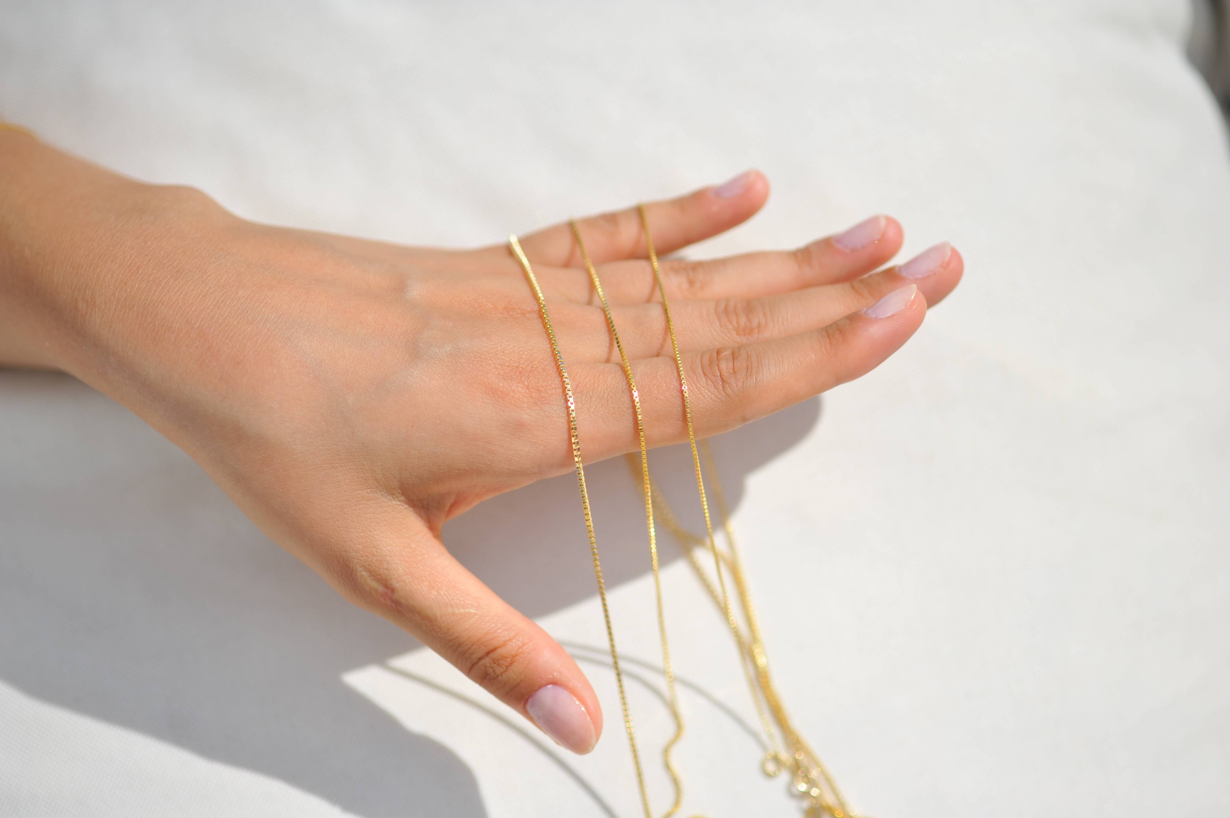 14K Real Gold Emerald Necklace